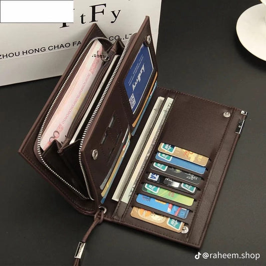 Balebaily Long Wallet for Men Business Long Zipper